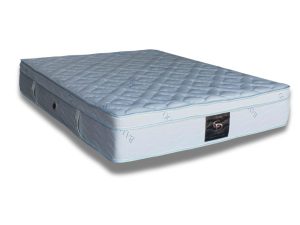 מזרון ויסקו במבוק בצבעי כחול בהיר ולבן