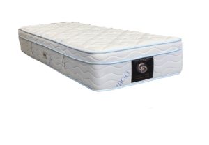 מזרון ויסקו במבוק יחיד בצבעי כחול בהיר ולבן