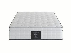 Camp David Visco Perfection mattress displaying its sophisticated quilted design and brand emblem